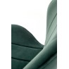 Scaun tapitat living/sufragerie Halmar K538, cadru metal,  stil modern, 48x57x85x47cm, catifea, verde