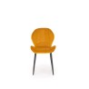 Scaun tapitat living/sufragerie Halmar K538, cadru metal, stil modern, 48x57x85x47cm, catifea, portocaliu