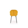 Scaun tapitat living/sufragerie Halmar K538, cadru metal, stil modern, 48x57x85x47cm, catifea, portocaliu