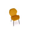 Scaun tapitat living/sufragerie Halmar K538, cadru metal, stil modern, 48x57x85x47cm, catifea, portocaliu