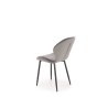 Scaun tapitat living/sufragerie Halmar K538, cadru metal,  stil modern, 48x57x85x47cm, catifea, gri