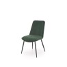 Scaun tapitat living/sufragerie Halmar K539, cadru metal,  stil clasic, 50x62x84x45cm, catifea, verde