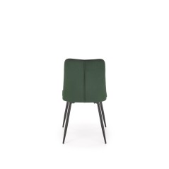 Scaun tapitat living/sufragerie Halmar K539, cadru metal,  stil clasic, 50x62x84x45cm, catifea, verde