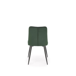 Scaun tapitat living/sufragerie Halmar K539, cadru metal,  stil clasic, 50x62x84x45cm, catifea, verde
