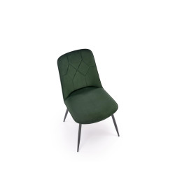 Scaun tapitat living/sufragerie Halmar K539, cadru metal,  stil clasic, 50x62x84x45cm, catifea, verde