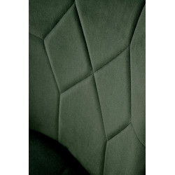 Scaun tapitat living/sufragerie Halmar K539, cadru metal,  stil clasic, 50x62x84x45cm, catifea, verde