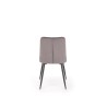 Scaun tapitat living/sufragerie Halmar K539, cadru metal, stil clasic, 50x62x84x45cm, catifea, gri