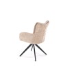 Scaun tapitat living Halmar K540, cadru metal, perna inclusa, rotativ 360 grade, stil modern, 60x63x89x51cm, stofa, bej