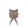 Scaun tapitat living Halmar K540, cadru metal, perna inclusa, rotativ 360 grade, stil modern, 60x63x89x51cm, stofa, gri