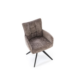 Scaun tapitat living Halmar K540, cadru metal, perna inclusa, rotativ 360 grade, stil modern, 60x63x89x51cm, stofa, gri