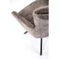Scaun living, tapiterie confortabila din stofa, rotativ la 360 grade, cadru metal, perna inclusa, 89 x 60 cm, gri