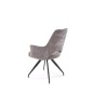 Scaun tapitat living/sufragerie Halmar K542, cadru metal, rotativ 180 grade, stil modern, 58x64x88x46cm, stofa, gri