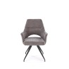 Scaun tapitat living/sufragerie Halmar K542, cadru metal, rotativ 180 grade, stil modern, 58x64x88x46cm, stofa, gri