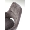 Scaun tapitat living/sufragerie Halmar K542, cadru metal, rotativ 180 grade, stil modern, 58x64x88x46cm, stofa, gri