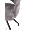 Scaun tapitat living/sufragerie Halmar K542, cadru metal, rotativ 180 grade, stil modern, 58x64x88x46cm, stofa, gri