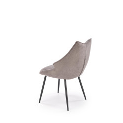 Scaun tapitat living/sufragerie Halmar K543, cadru metal,  stil modern, 55x60x87x46cm, stofa, gri