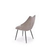 Scaun tapitat living/sufragerie Halmar K543, cadru metal, stil modern, 55x60x87x46cm, stofa, gri