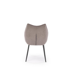 Scaun tapitat living/sufragerie Halmar K543, cadru metal,  stil modern, 55x60x87x46cm, stofa, gri