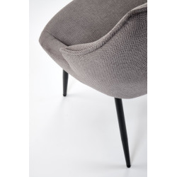 Scaun tapitat living/sufragerie Halmar K543, cadru metal,  stil modern, 55x60x87x46cm, stofa, gri