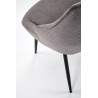 Scaun tapitat living/sufragerie Halmar K543, cadru metal, stil modern, 55x60x87x46cm, stofa, gri