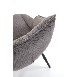 Scaun tapitat living/sufragerie Halmar K543, cadru metal,  stil modern, 55x60x87x46cm, stofa, gri