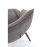 Scaun tapitat living/sufragerie Halmar K543, cadru metal, stil modern, 55x60x87x46cm, stofa, gri