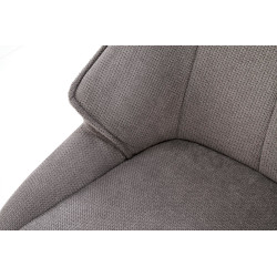 Scaun tapitat living/sufragerie Halmar K543, cadru metal,  stil modern, 55x60x87x46cm, stofa, gri
