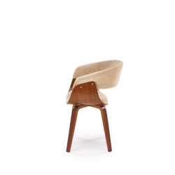 Scaun tapitat living/sufragerie Halmar K545, cadru lemn,  stil modern, 63x53x83x51cm, stofa, bej/maro
