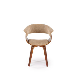 Scaun tapitat living/sufragerie Halmar K545, cadru lemn,  stil modern, 63x53x83x51cm, stofa, bej/maro