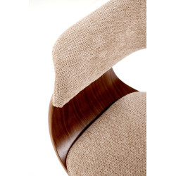Scaun tapitat living/sufragerie Halmar K545, cadru lemn,  stil modern, 63x53x83x51cm, stofa, bej/maro