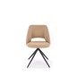 Scaun tapitat cu stofa, pentru living, rotativ, cadru metal, inaltime 79 cm, bej si negru Scaun tapitat cu stofa, pentru living, rotativ, cadru metal, inaltime 79 cm, bej si negru