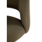 Scaun tapitat pentru living, stil scandinav, pivotant la 180 de grade, cadru din metal, stofa, verde