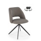 Scaun tapitat de living, rotativ la 180 grade, design modern, cadru metal, stofa, 52x60x79x47cm Scaun tapitat de living, rotativ la 180 grade, design modern, cadru metal, stofa, 52x60x79x47cm