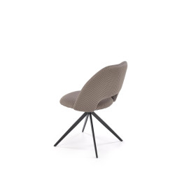 Scaun tapitat living/sufragerie Halmar K546, cadru metal, rotativ 180 grade, stil modern, 52x60x79x47cm, stofa, gri