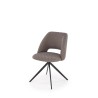 Scaun tapitat living/sufragerie Halmar K546, cadru metal, rotativ 180 grade, stil modern, 52x60x79x47cm, stofa, gri