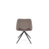 Scaun tapitat living/sufragerie Halmar K546, cadru metal, rotativ 180 grade, stil modern, 52x60x79x47cm, stofa, gri