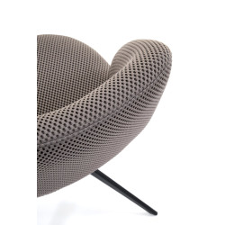 Scaun tapitat living/sufragerie Halmar K546, cadru metal, rotativ 180 grade, stil modern, 52x60x79x47cm, stofa, gri