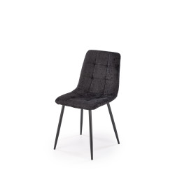 Scaun tapitat living/sufragerie Halmar K547, cadru metal,  stil modern, 45x53x87x48cm, catifea, negru