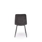 Scaun elegant tapitat pentru living, catifea neagra, picioare din metal, 45x53x87x48 cm Scaun elegant tapitat pentru living, catifea neagra, picioare din metal, 45x53x87x48 cm