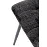 Scaun tapitat living/sufragerie Halmar K547, cadru metal, stil modern, 45x53x87x48cm, catifea, negru