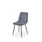 Scaun pentru living, tapiterie din catifea gri, design modern, cadru metal si picioare antiderapante, 45x53x87x48 cm