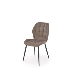 Scaun tapitat living/sufragerie Halmar K548, cadru metal, spatar matlasat, stil clasic, 47x55x84x43cm, stofa, verde