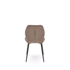 Scaun tapitat living/sufragerie Halmar K548, cadru metal, spatar matlasat, stil clasic, 47x55x84x43cm, stofa, verde