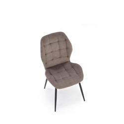 Scaun tapitat living/sufragerie Halmar K548, cadru metal, spatar matlasat, stil clasic, 47x55x84x43cm, stofa, verde