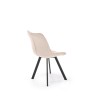 Scaun tapitat living/sufragerie Halmar K549, cadru metal, spatar matlasat, stil modern, 46x61x84x48cm, stofa, bej