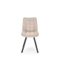 Scaun cu spatar matlasat si cadru din metal, design modern, stofa, model Halmar K549, bej Scaun cu spatar matlasat si cadru din metal, design modern, stofa, model Halmar K549, bej