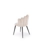 Scaun in stil scandinav, design nonconformist, tapiterie bej, picioare din metal, 53x83x46 cm Scaun in stil scandinav, design nonconformist, tapiterie bej, picioare din metal, 53x83x46 cm