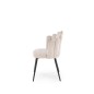 Scaun in stil scandinav, design nonconformist, tapiterie bej, picioare din metal, 53x83x46 cm Scaun in stil scandinav, design nonconformist, tapiterie bej, picioare din metal, 53x83x46 cm