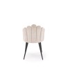 Scaun tapitat living/sufragerie Halmar K552, cadru metal, stil scandinav, 53x53x83x46cm, stofa, bej