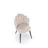 Scaun tapitat living/sufragerie Halmar K552, cadru metal, stil scandinav, 53x53x83x46cm, stofa, bej
